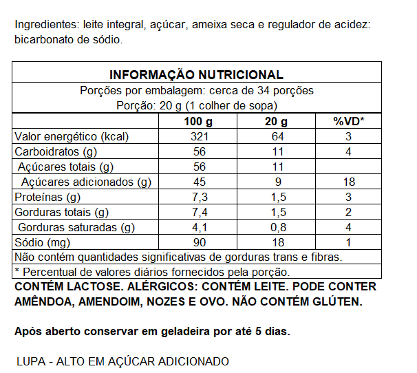 DOCE DE LEITE COM AMEIXA