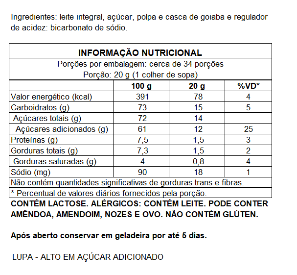 DOCE DE LEITE COM GOIABA