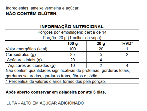 GELEIA DE AMEIXA VERMELHA